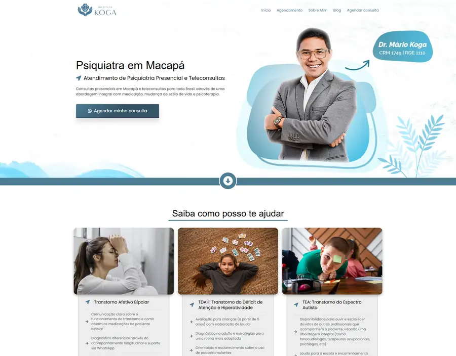 Site do Dr. Mário Koga, psiquiatra em Macapá